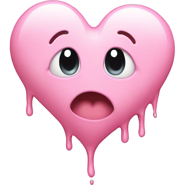 Light pink melting heart emoji