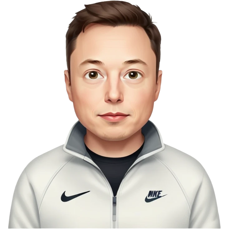 Elon mask wearing Nike fleece  emoji