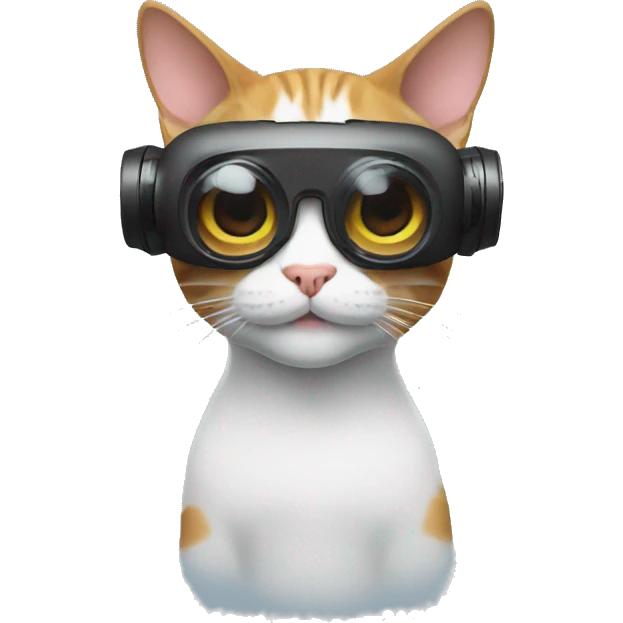 Cat with VR emoji