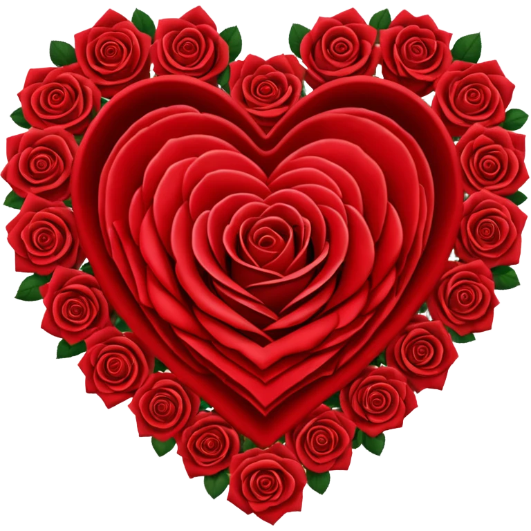 Сердце из роз emoji