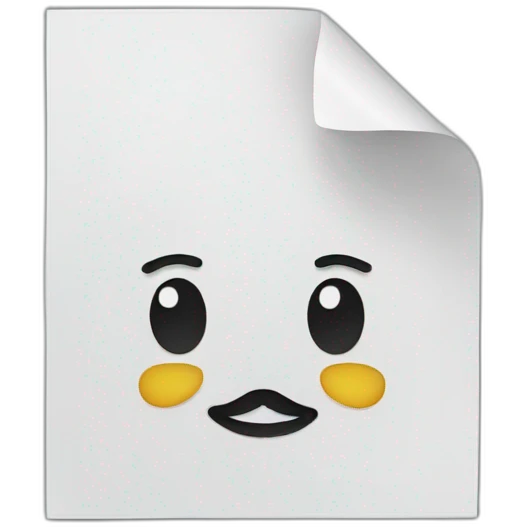 Paper sheet with the tuxedo emoji