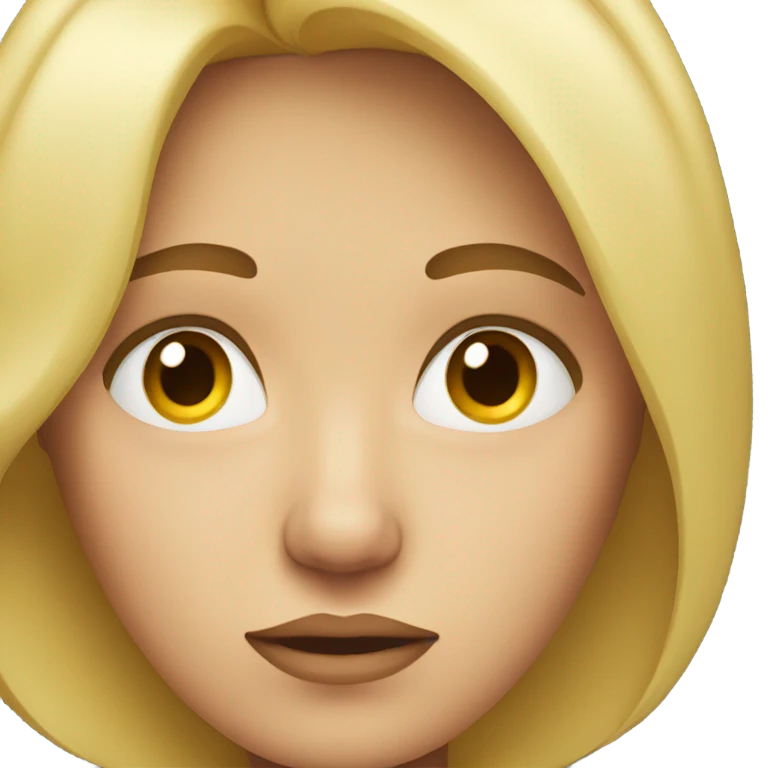 Woman with blonde hair disappointed  emoji