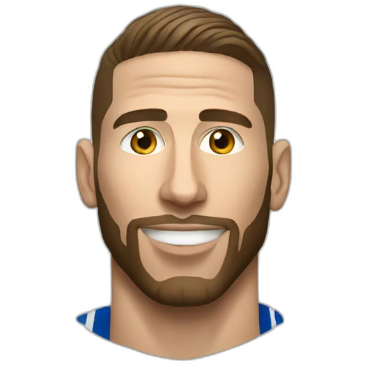 Sergio ramos portrait realistic football player emoji
