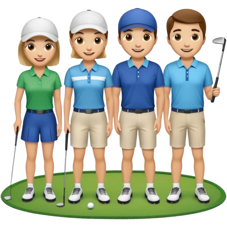 Golfing with friends  emoji