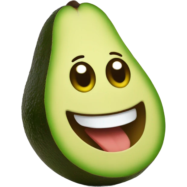 Smiley avocado emoji