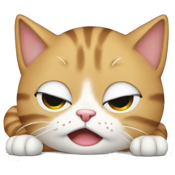 cat crying laying down emoji