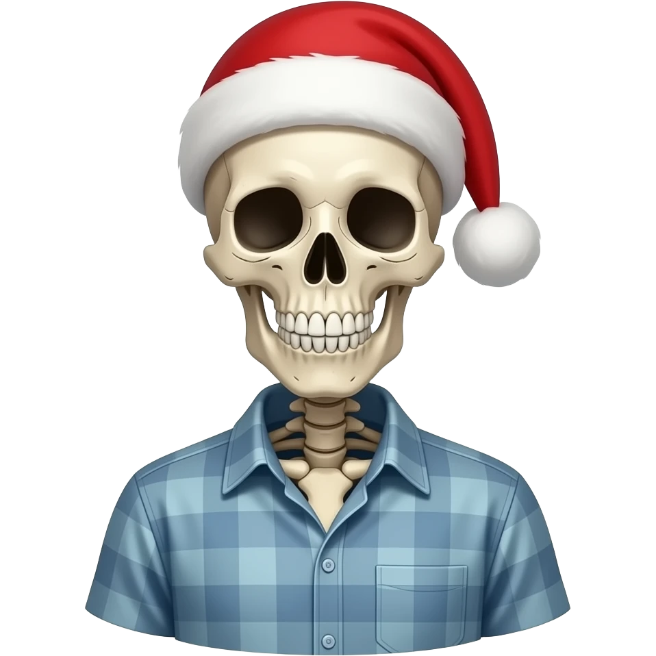 Jack, the skeleton from the night before Christmas wearing messy shirt saying ew emoji