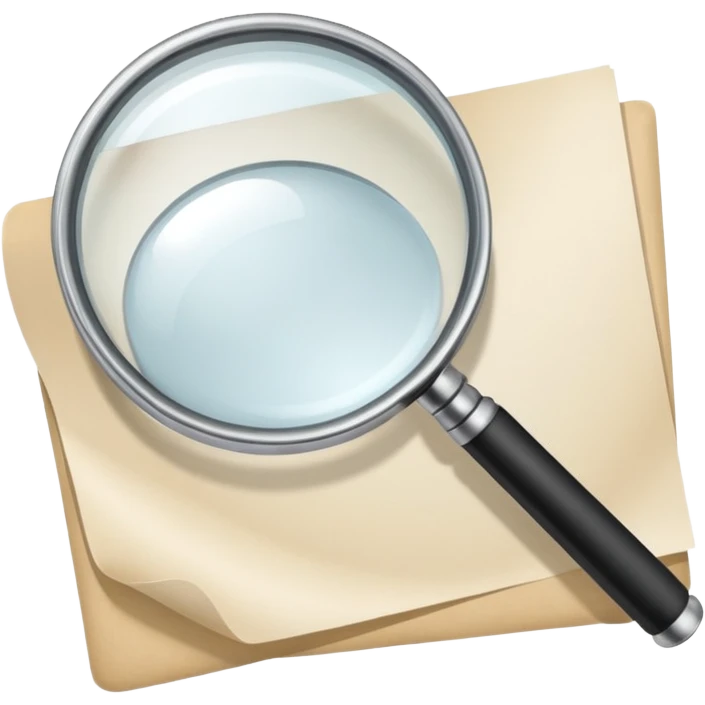  lente di ingrandimento esame foglio emoji