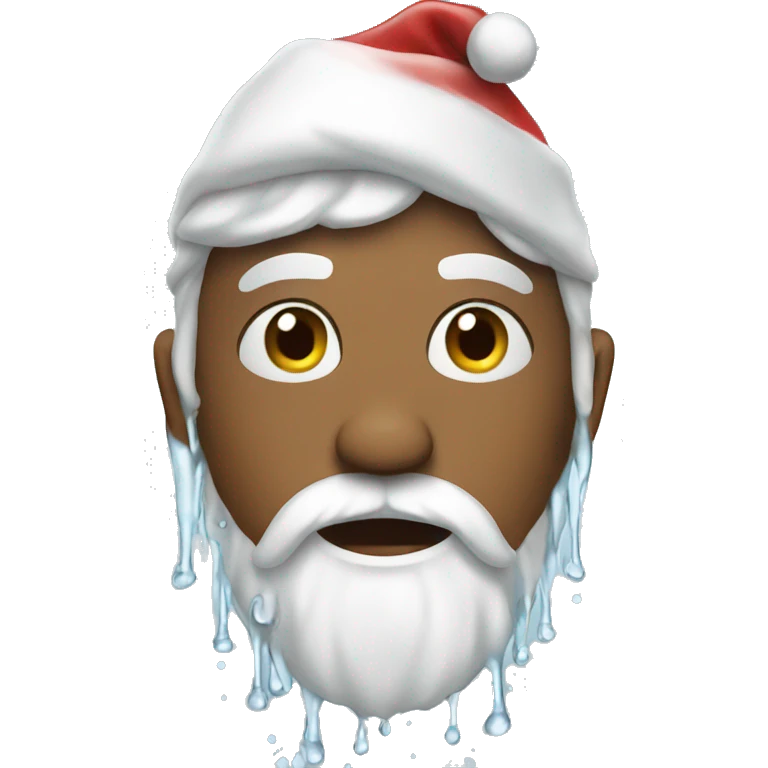 santa takes a shower emoji