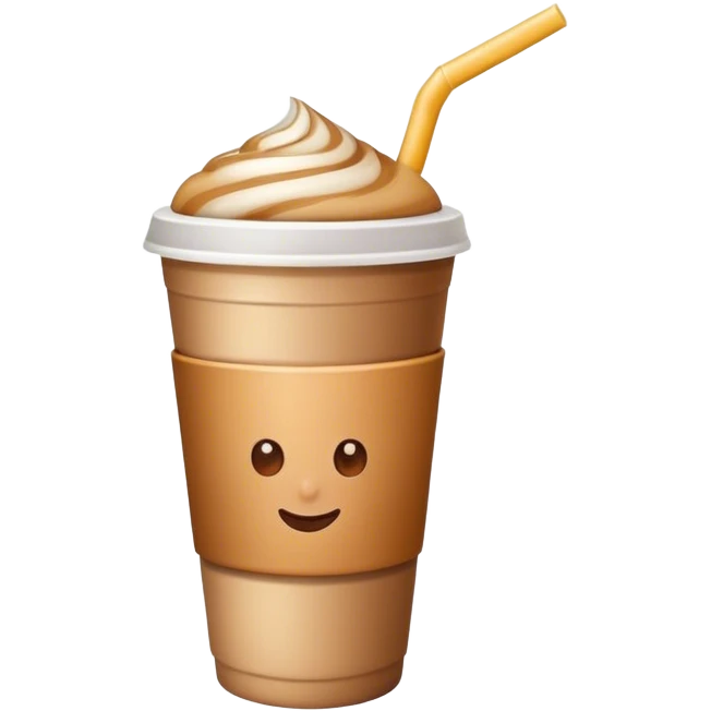cup of coffee with a straw emoji