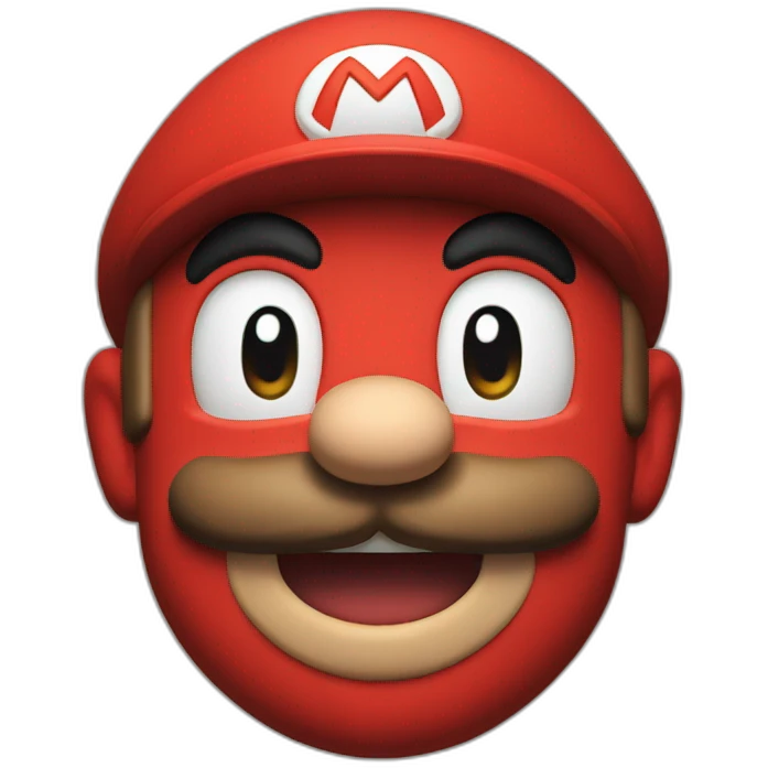 Super mario face red emoji