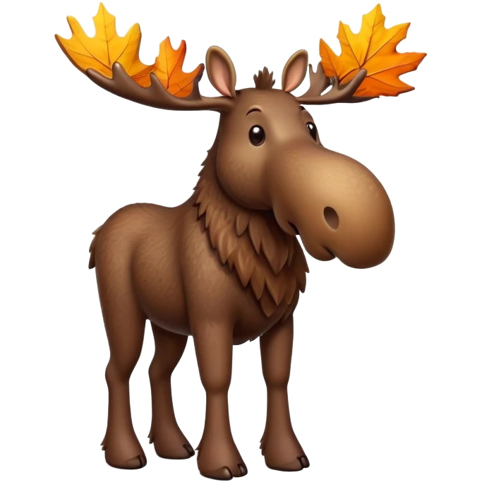Moose with a maple leaf emoji