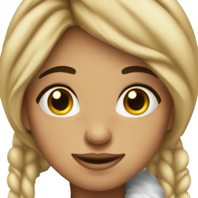 beautiful girl, who love mops emoji