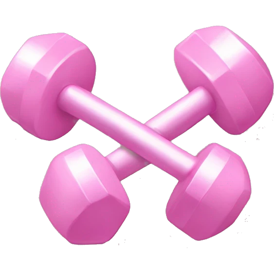 Soft pink shining dumbbells  emoji