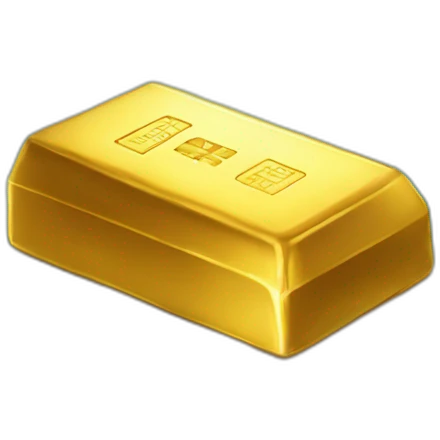 Gold bar in framed emoji