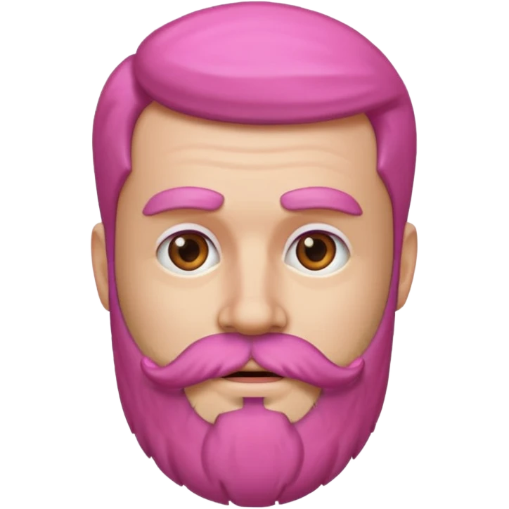 pink bearded man headshot emoji
