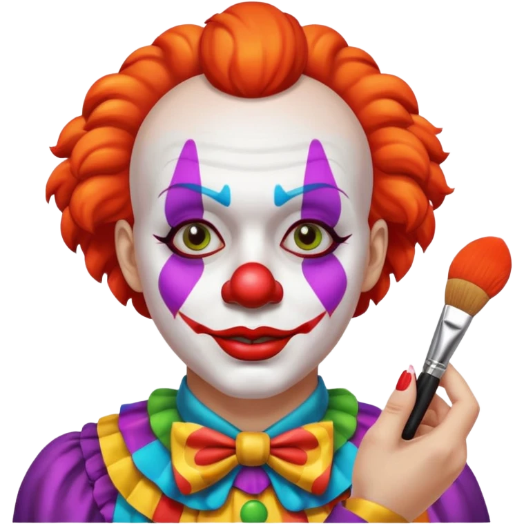 clown making up emoji