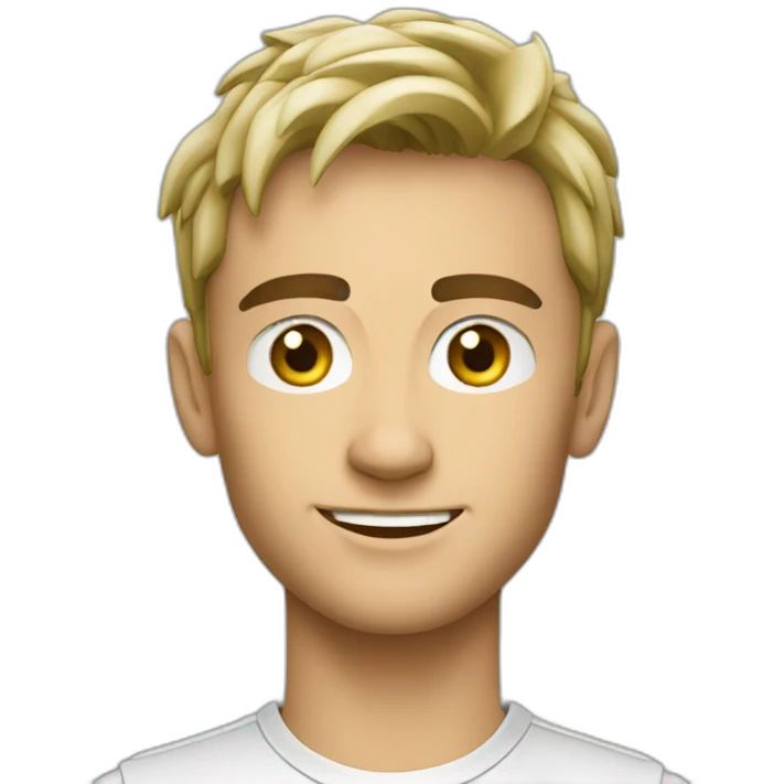 young man driver is driving volkswagen golf 4 emoji