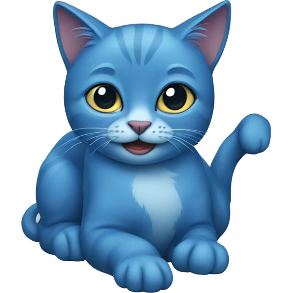 Blue cat emoji