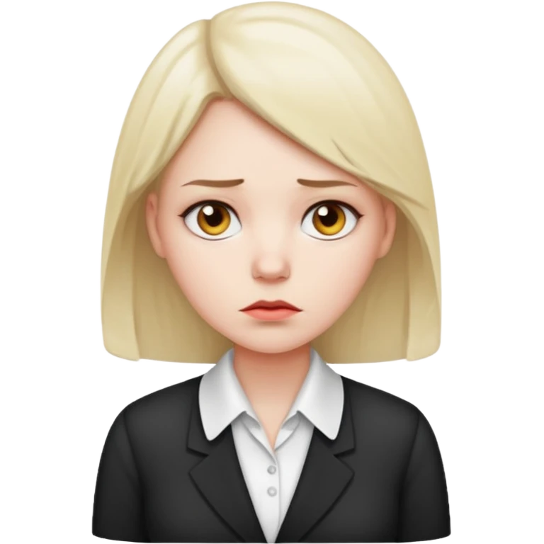 sad women office worker emoji