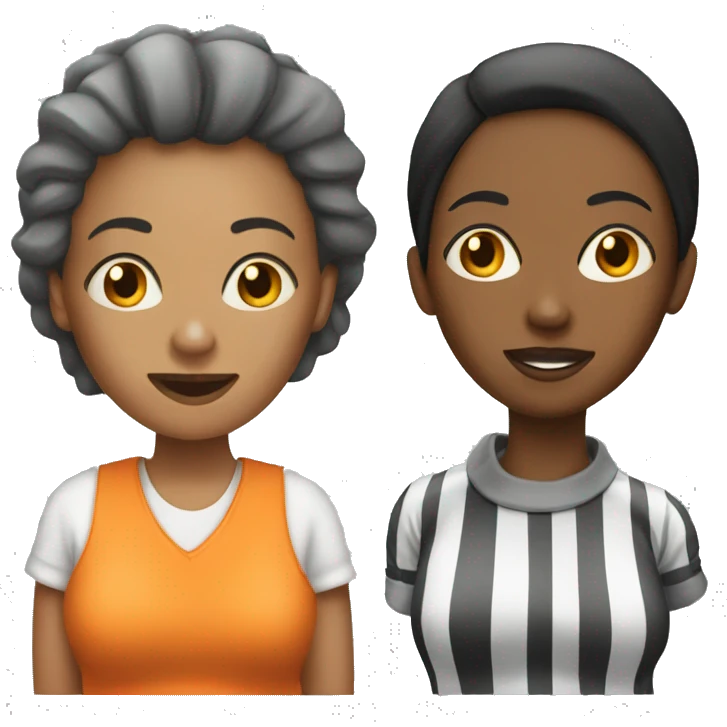 Two different women in prison emoji
