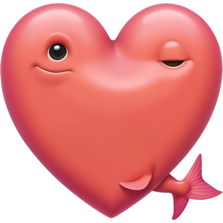Plain pink salmon heart emoji
