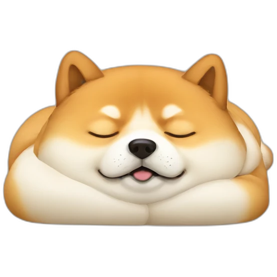 sleeping fat Shiba dogs emoji