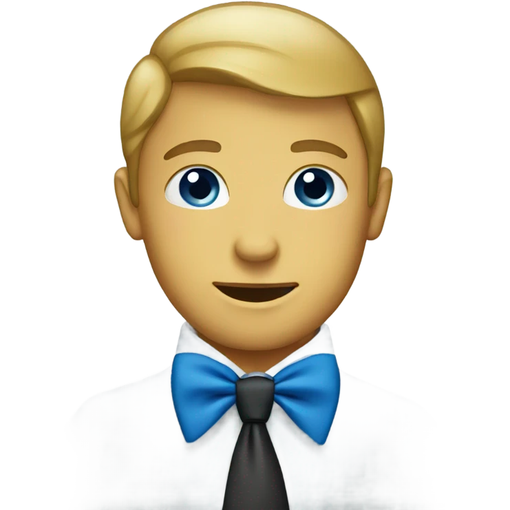 Blue tie emoji
