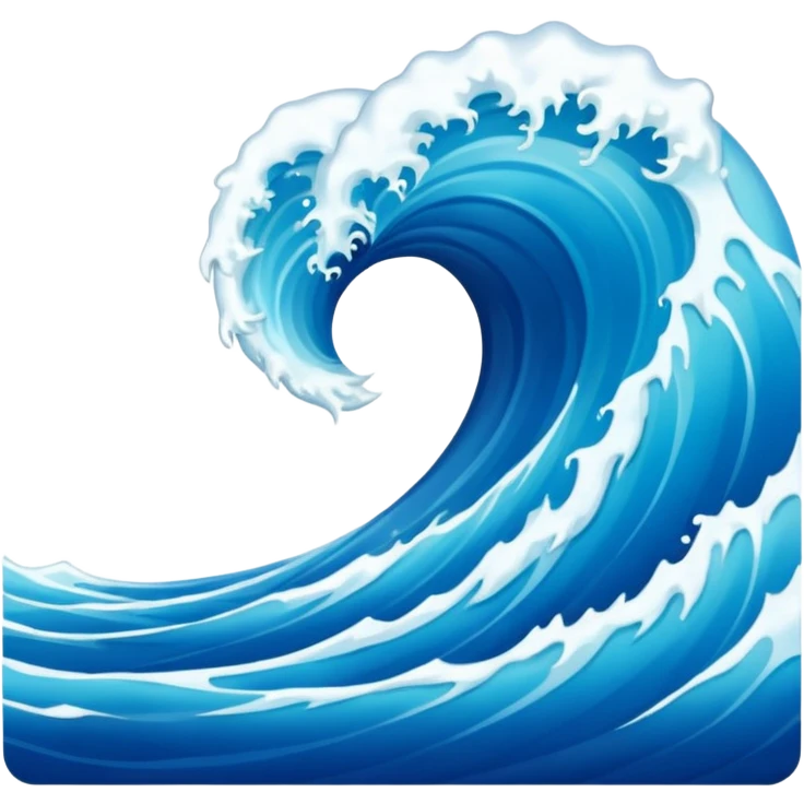 ocean wave heart emoji
