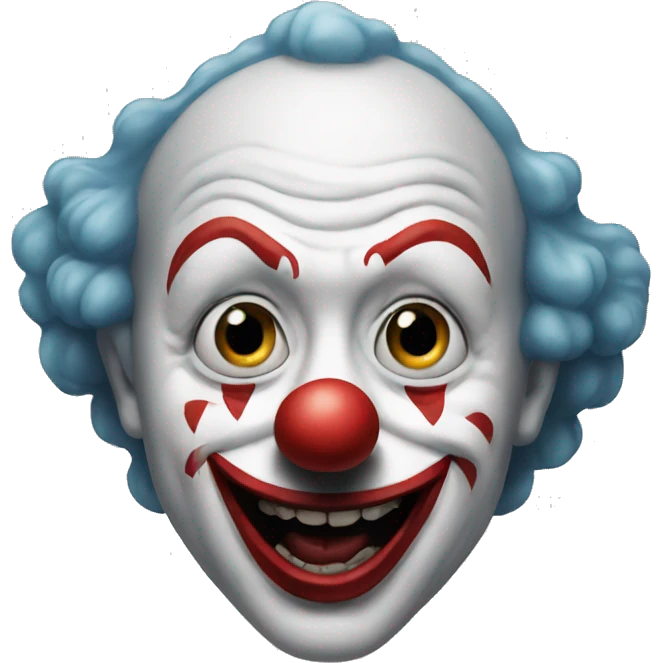 horror portrait of clown emoji