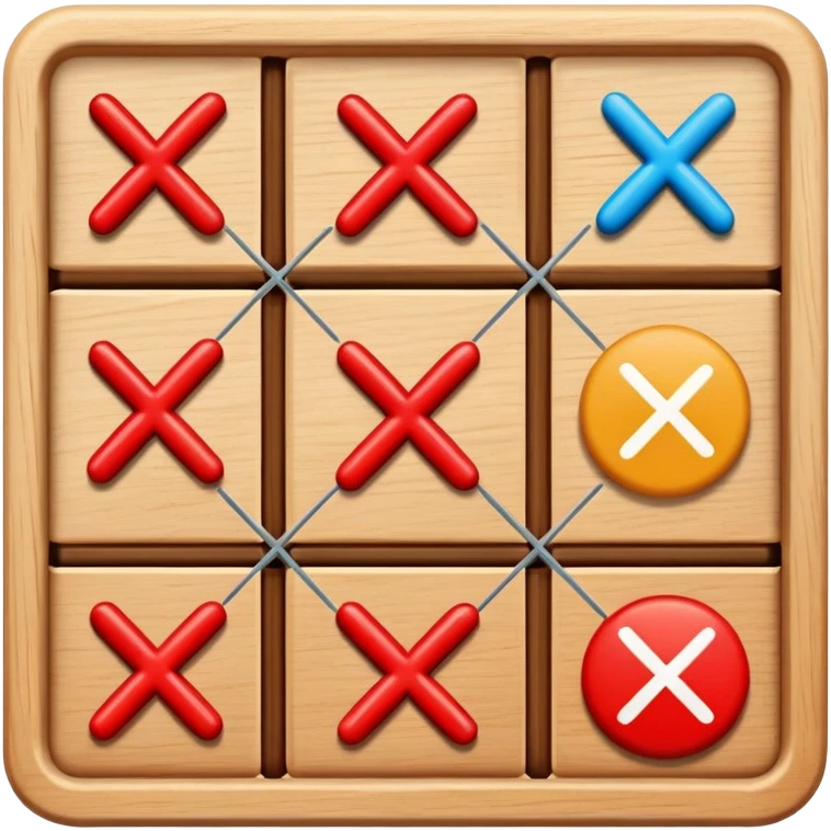 tic-tac-toe game with X and O emoji