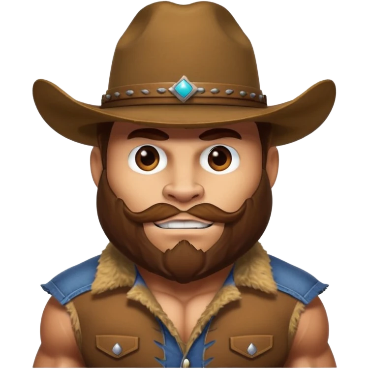 A beast wearing a cowboy hat  emoji