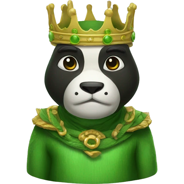 green panda king (hi) emoji