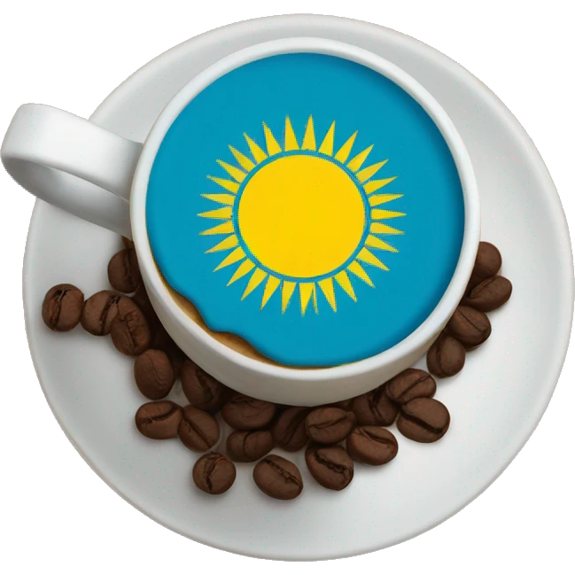 kazakhstan flag coffee emoji