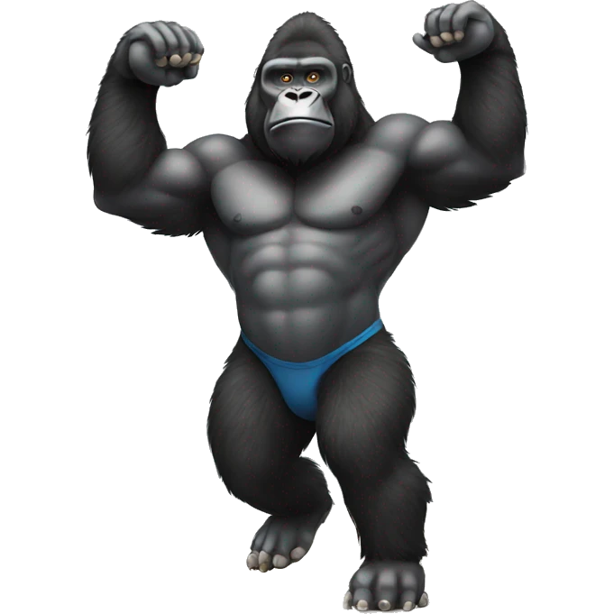 Gorilla doing gym emoji