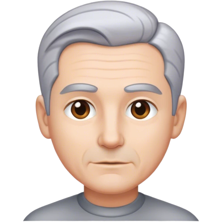 man with short, slicked-back gray hair loyal emoji