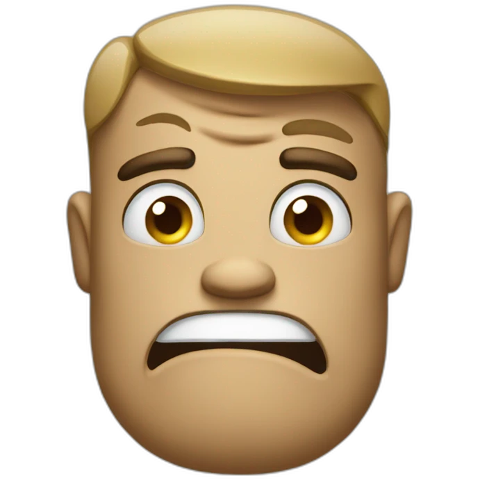 grumpy and happy at the same time face emoji