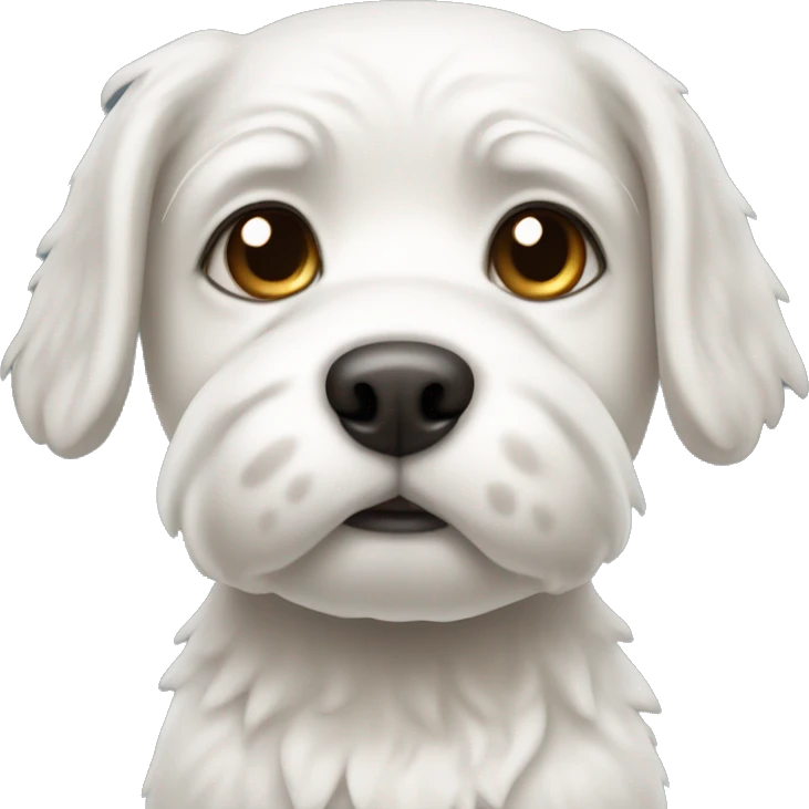 Little white crusty dog  emoji