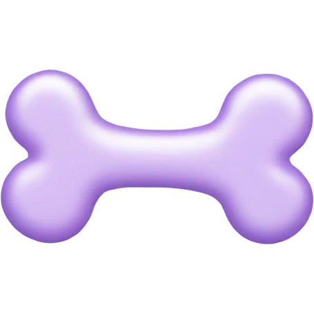 pastel purple dog bone emoji