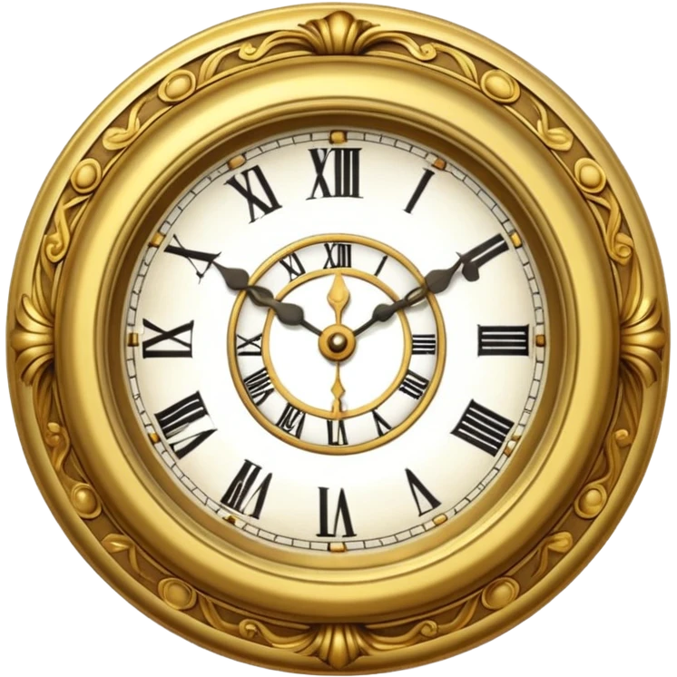 Golden clock emoji