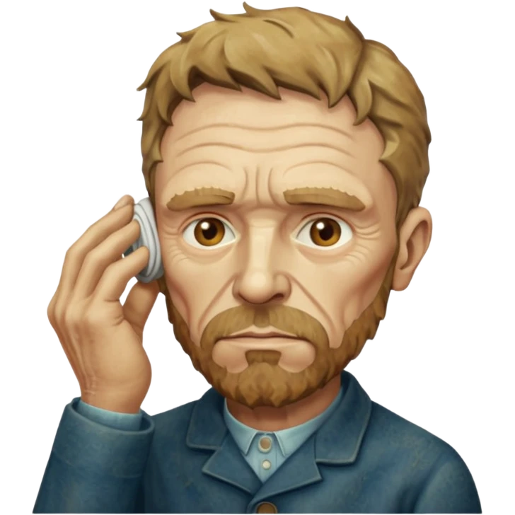 vincent van gogh holding his ear emoji