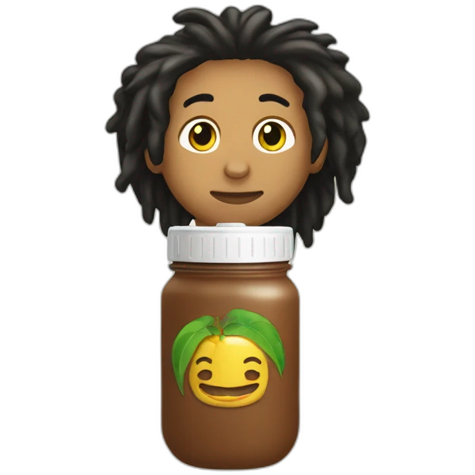 bob marley drinking feeding bottle emoji