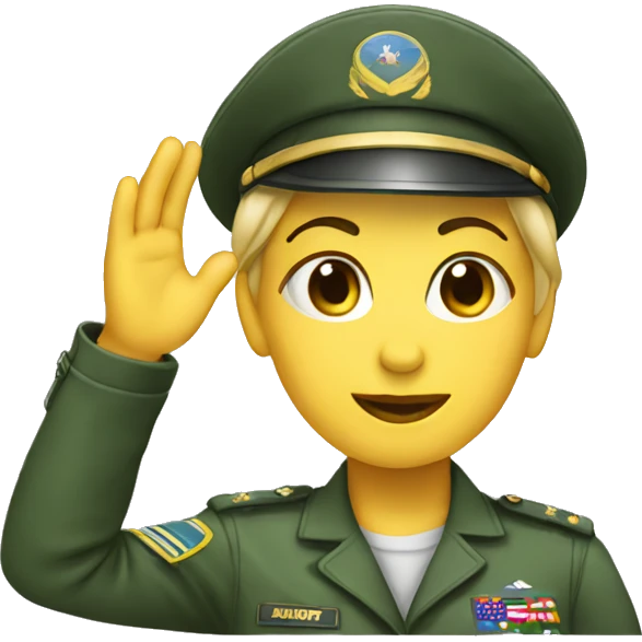 Female saluting emoji