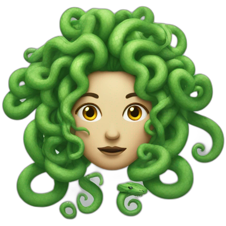 Medusa with snake hair emoji