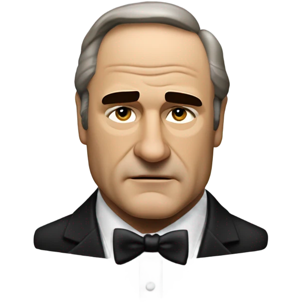 Marlon Brando in the Godfather movie says “happy birthday, Uncle Brucie!” — please include the words in the image emoji