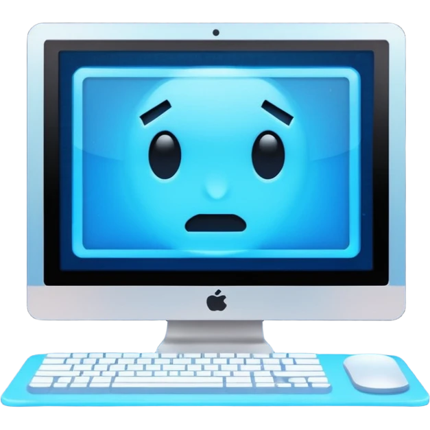 make a computer screen with a error emoji emoji