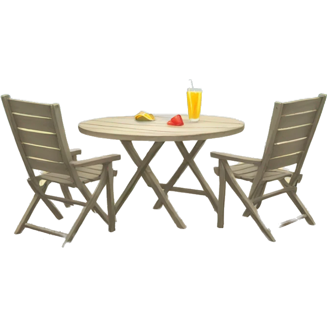 beach table with chair emoji