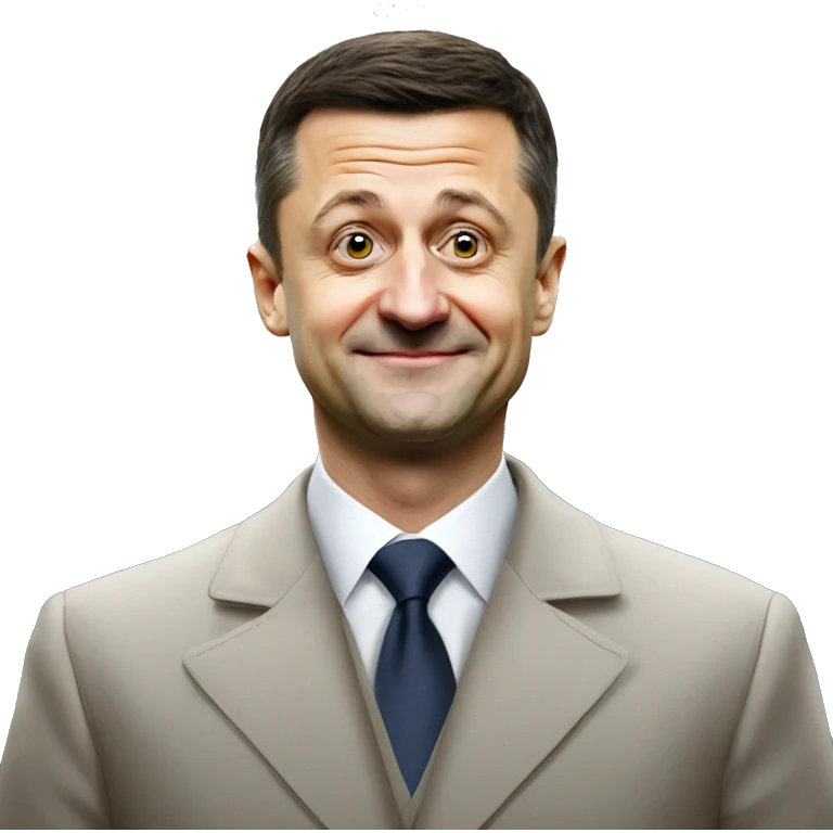 President of Ukraine Vladimir Zelenskiy with clown nose emoji