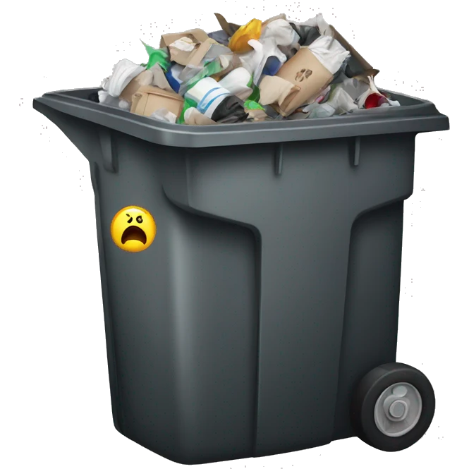 angry emoji in garbage emoji