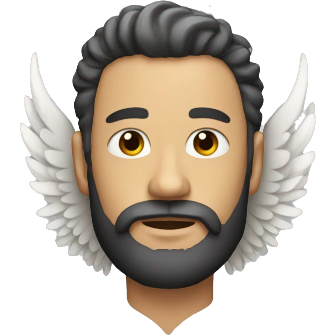 man with beard and wings  emoji